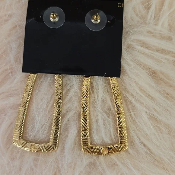HOUSE OF HARLOW Gold Dangle Earrings| New! - Picture 7 of 8
